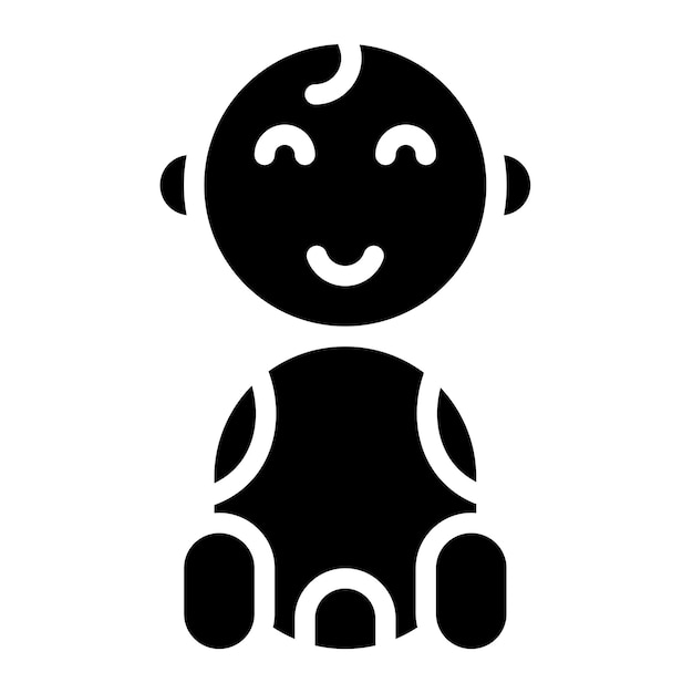 La imagen vectorial del icono del bebé feliz se puede usar para la maternidad