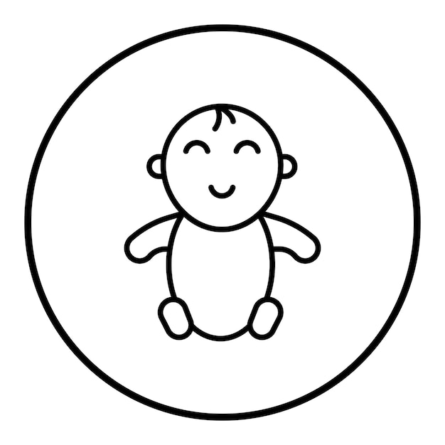 Imagen vectorial de icono de bebé Se puede usar para humanos