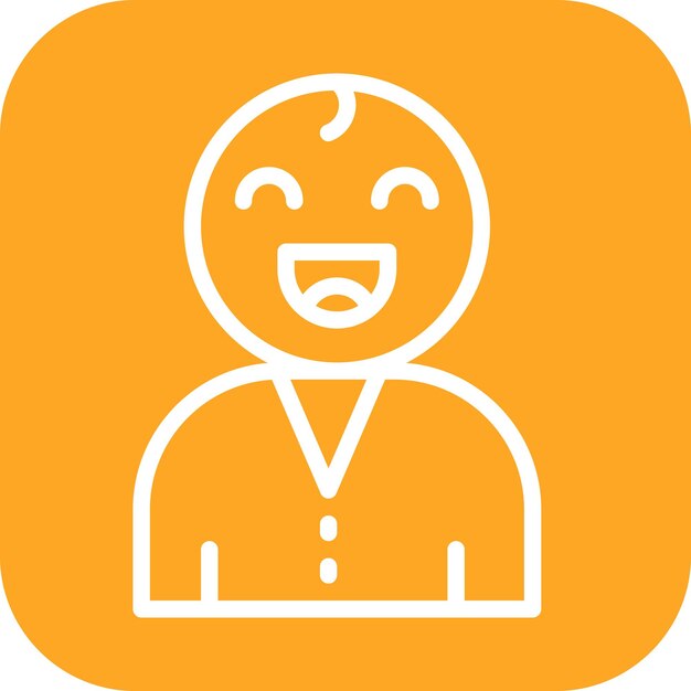 Imagen vectorial de icono de bebé riendo Se puede usar para la maternidad