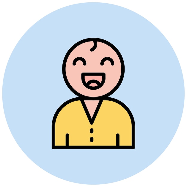 Imagen vectorial de icono de bebé riendo Se puede usar para la maternidad