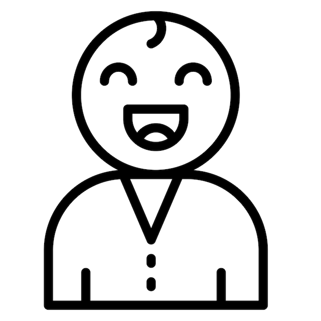 Imagen vectorial de icono de bebé riendo Se puede usar para la maternidad