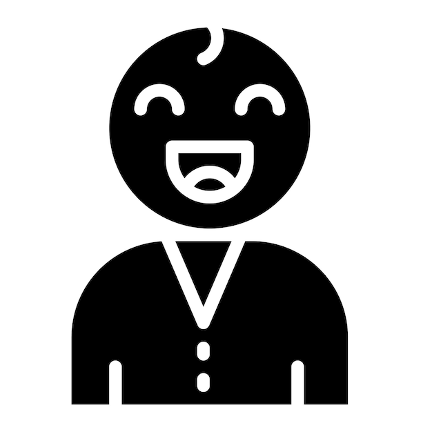 Imagen vectorial de icono de bebé riendo Se puede usar para la maternidad