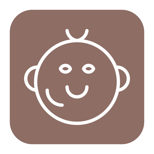 La imagen vectorial del icono del bebé sonriente se puede usar para la ducha del bebé