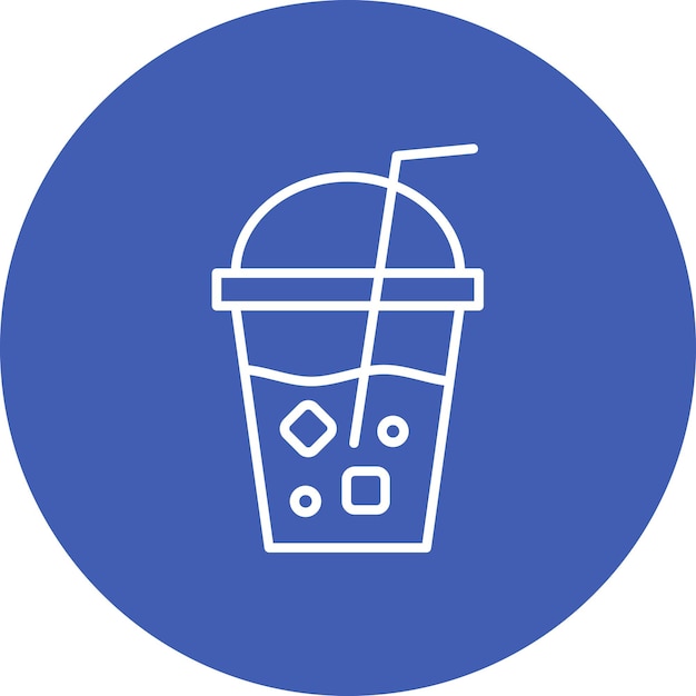 Imagen vectorial de icono de bebida fría Se puede usar para entretenimiento
