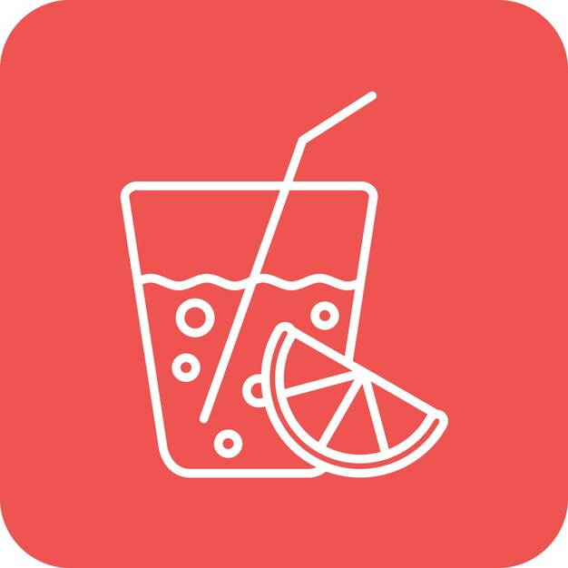 Imagen vectorial del icono de la bebida Se puede utilizar para las bebidas