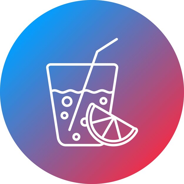 Imagen vectorial del icono de la bebida Se puede utilizar para las bebidas