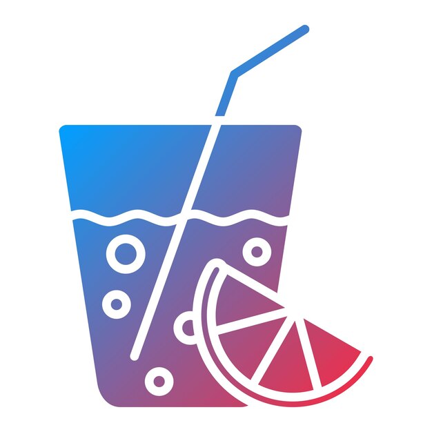 Imagen vectorial del icono de la bebida Se puede utilizar para las bebidas