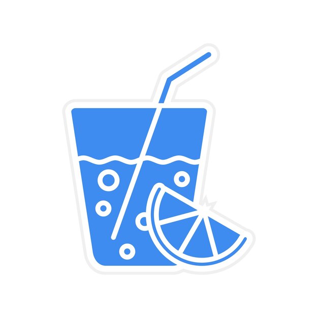 Imagen vectorial del icono de la bebida Se puede utilizar para las bebidas