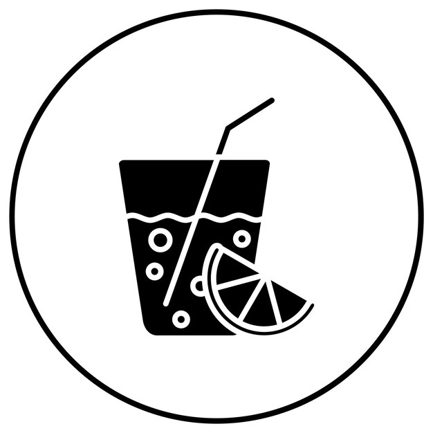 Imagen vectorial del icono de la bebida Se puede utilizar para las bebidas