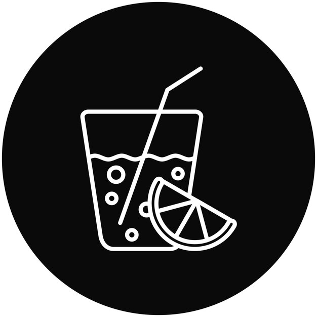 Imagen vectorial del icono de la bebida Se puede utilizar para las bebidas