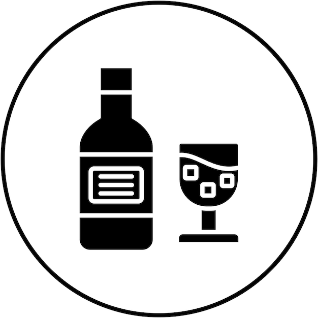 Imagen vectorial del icono de la bebida Se puede utilizar para la catering