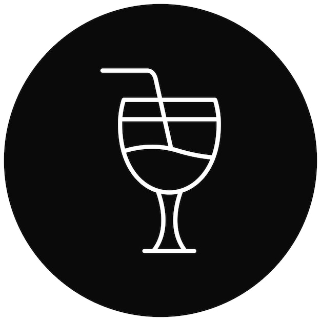 Imagen vectorial del icono de la bebida Se puede utilizar para trabajar desde casa