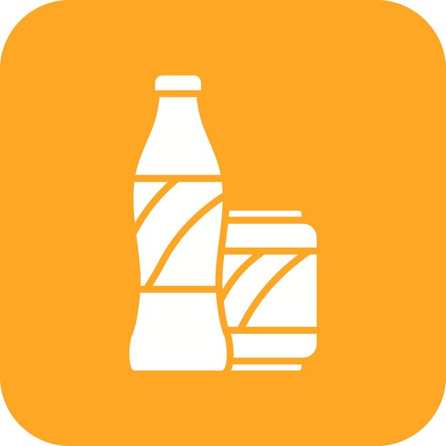 Imagen vectorial del icono de las bebidas gaseosas Se puede utilizar para la entrega de alimentos