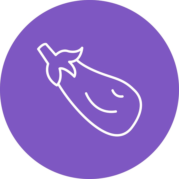 Imagen vectorial del icono de la berenjena Se puede usar para el otoño