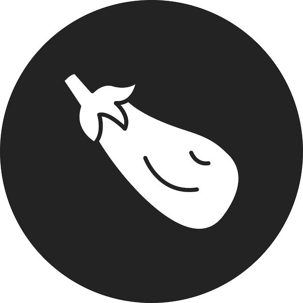 Imagen vectorial del icono de la berenjena Se puede usar para el otoño