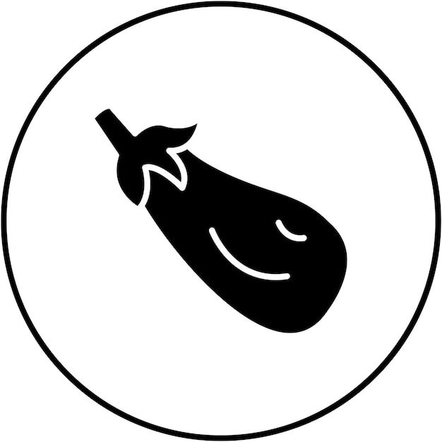 Imagen vectorial del icono de la berenjena Se puede usar para el otoño