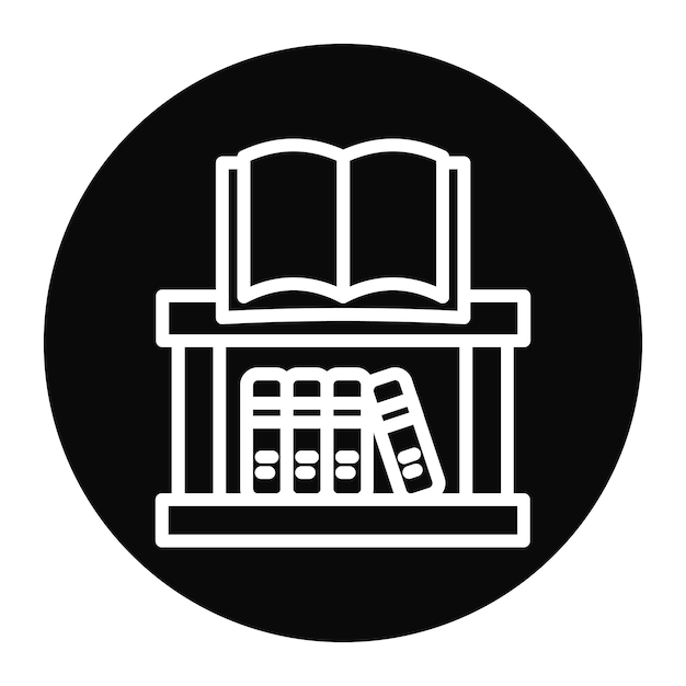 La imagen vectorial del icono de la bibliografía se puede utilizar para la literatura