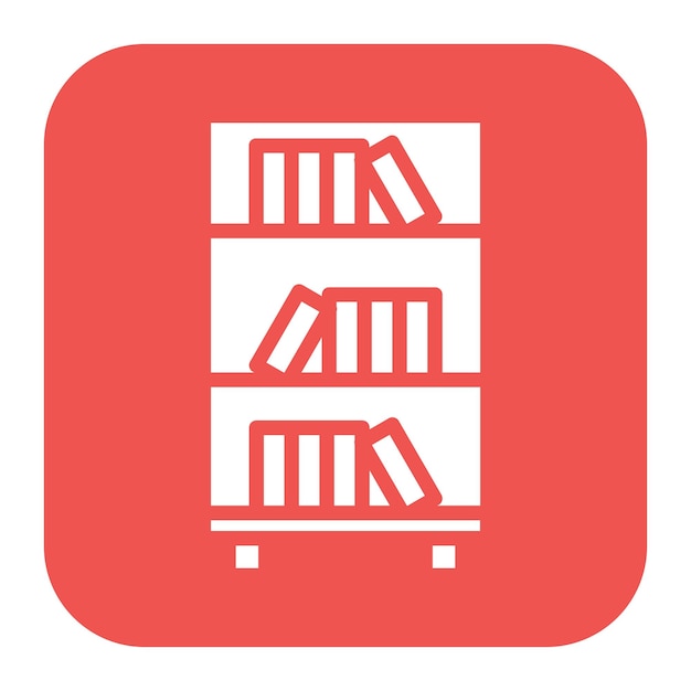 La imagen vectorial del icono de la biblioteca se puede utilizar para la literatura