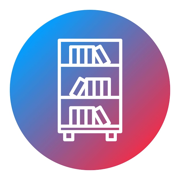La imagen vectorial del icono de la biblioteca se puede utilizar para la literatura