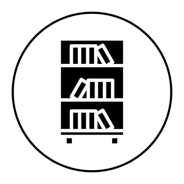 La imagen vectorial del icono de la biblioteca se puede utilizar para la literatura