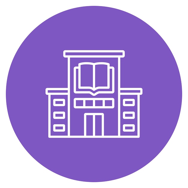 Imagen vectorial del icono de la biblioteca Puede utilizarse para Office