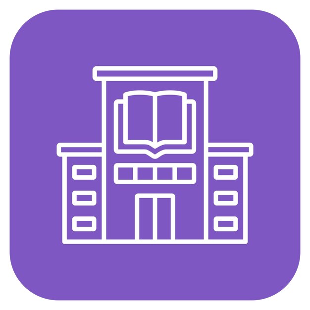 Imagen vectorial del icono de la biblioteca Puede utilizarse para Office