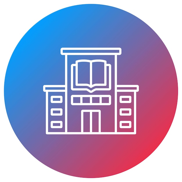 Imagen vectorial del icono de la biblioteca Puede utilizarse para Office