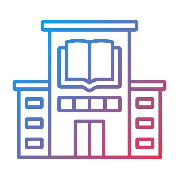 Imagen vectorial del icono de la biblioteca Puede utilizarse para Office