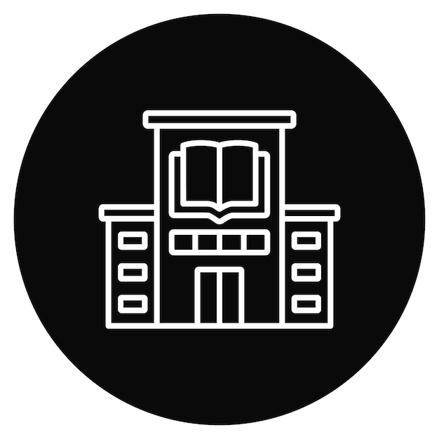 Imagen vectorial del icono de la biblioteca Puede utilizarse para Office