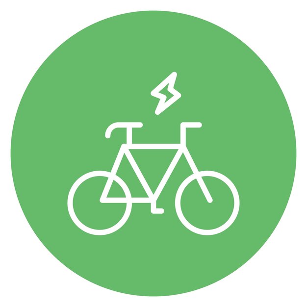 Imagen vectorial del icono de la bicicleta eléctrica Se puede usar para la batería y la energía
