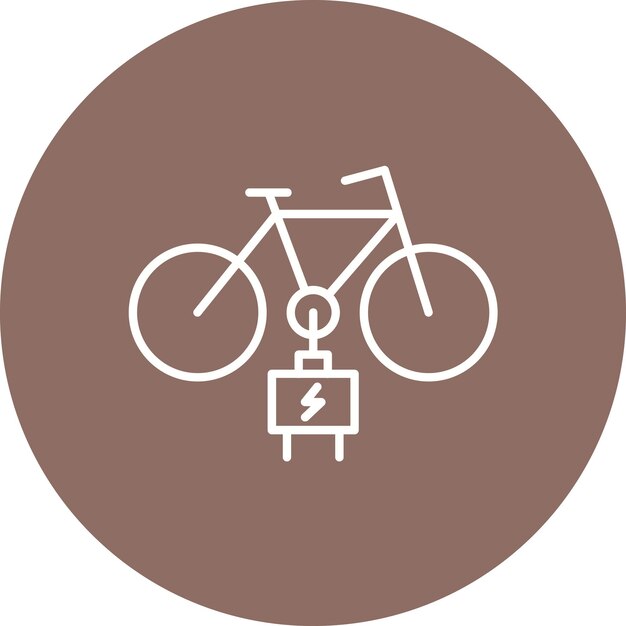 La imagen vectorial del icono de la bicicleta eléctrica se puede utilizar para la energía sostenible