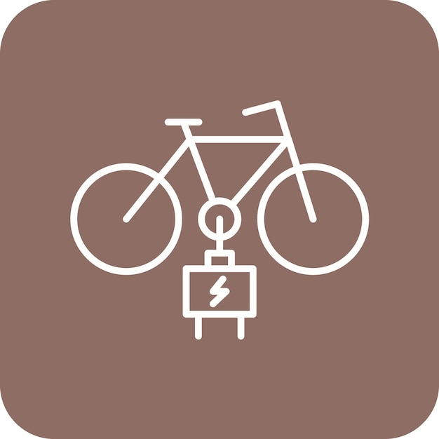 La imagen vectorial del icono de la bicicleta eléctrica se puede utilizar para la energía sostenible