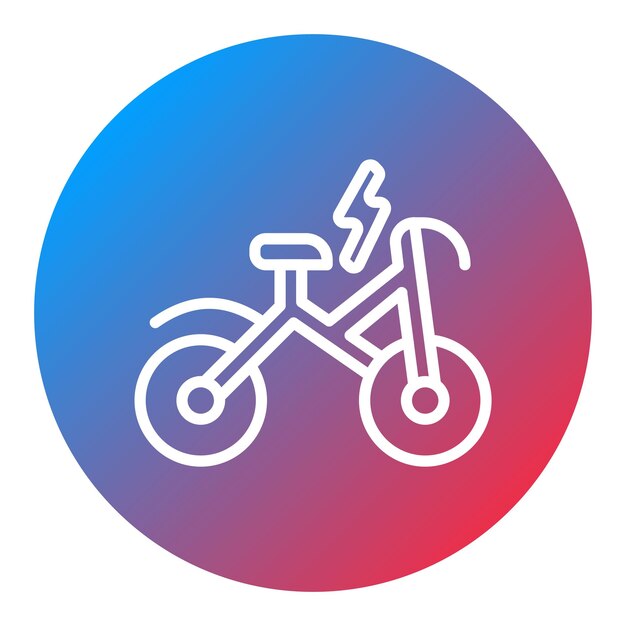 Imagen vectorial del icono de la bicicleta eléctrica Se puede utilizar para el transporte personal