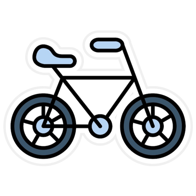 Imagen vectorial del icono de la bicicleta Se puede usar para atletismo