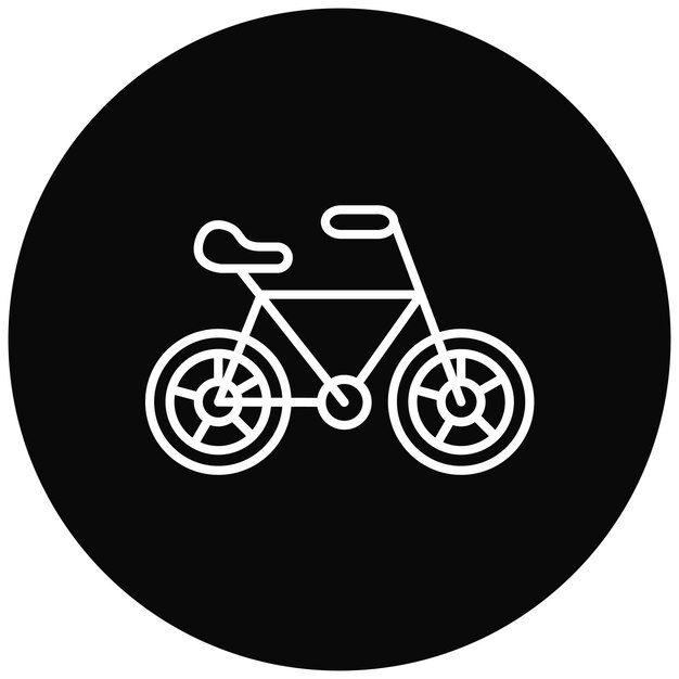 Imagen vectorial del icono de la bicicleta Se puede usar para atletismo