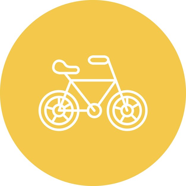 Imagen vectorial del icono de la bicicleta Se puede usar para atletismo