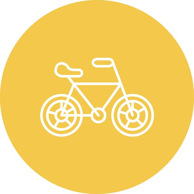 Imagen vectorial del icono de la bicicleta se puede usar para atletismo