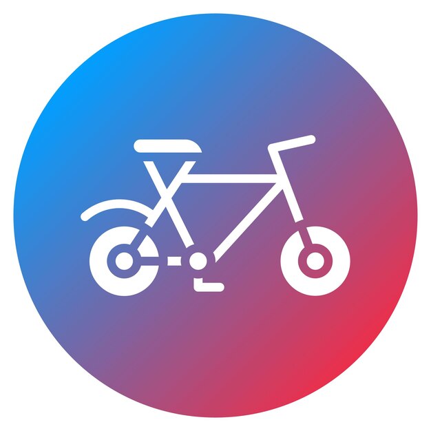 Imagen vectorial del icono de la bicicleta Se puede utilizar para el equipo deportivo
