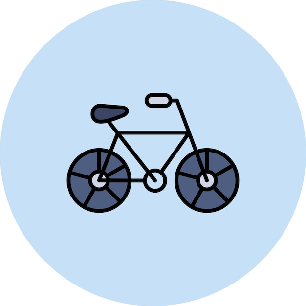 Imagen vectorial del icono de la bicicleta Se puede utilizar para productos ecológicos