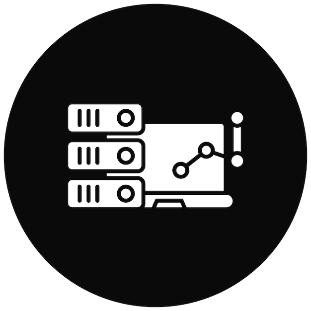 La imagen vectorial del icono de Big Data se puede utilizar para el futuro