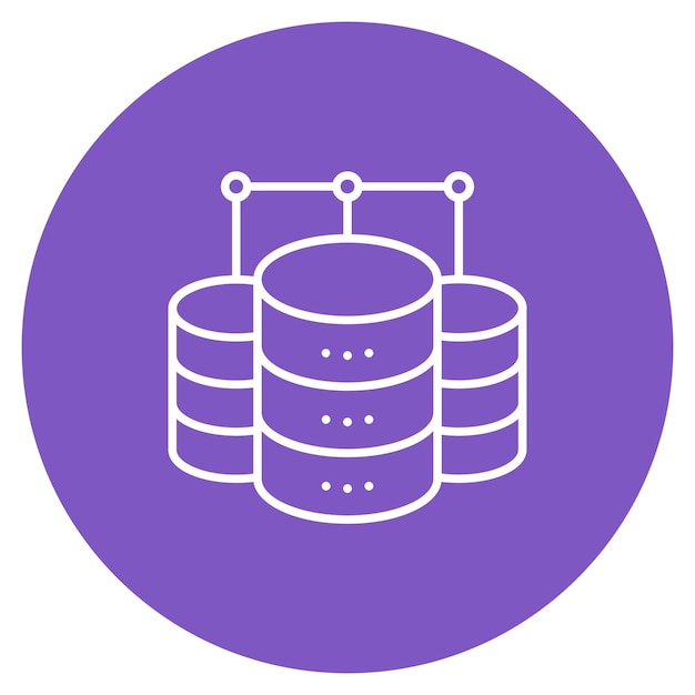 La imagen vectorial del icono de Big Data se puede utilizar para la informática