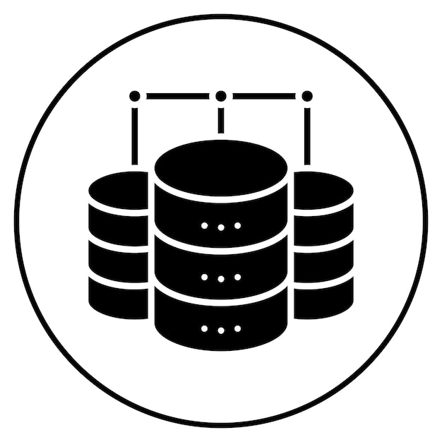 La imagen vectorial del icono de Big Data se puede utilizar para la informática