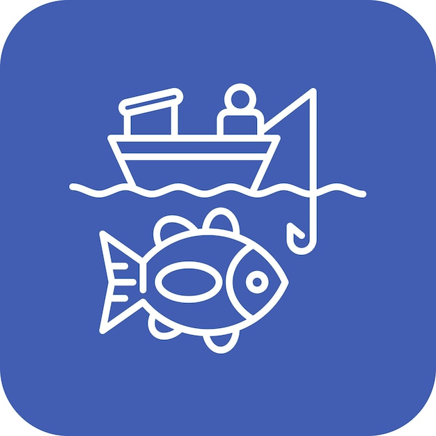 Vector imagen vectorial del icono de big game fishing se puede utilizar para la pesca