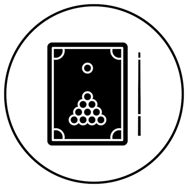 Imagen vectorial del icono de billar Se puede utilizar para los servicios hoteleros