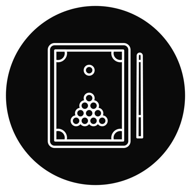 Imagen vectorial del icono de billar Se puede utilizar para los servicios hoteleros