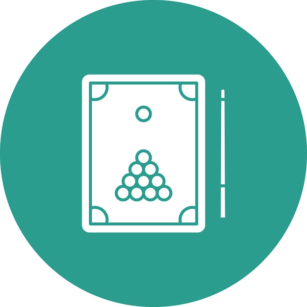 Imagen vectorial del icono de billar Se puede utilizar para los servicios hoteleros