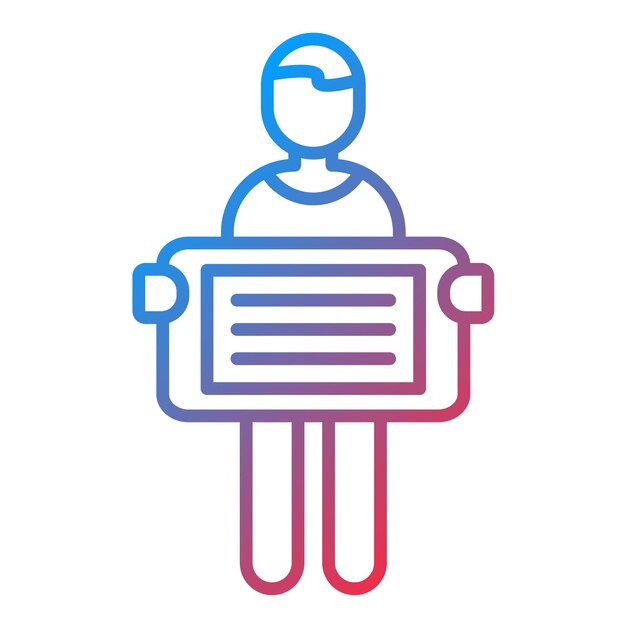 Imagen vectorial del icono de Billboard Man Se puede usar para la gente de negocios
