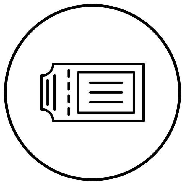 Vector imagen vectorial del icono del billete se puede utilizar para la aviación