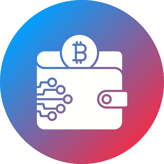 Imagen vectorial del icono de la billetera digital Se puede utilizar para la criptomoneda