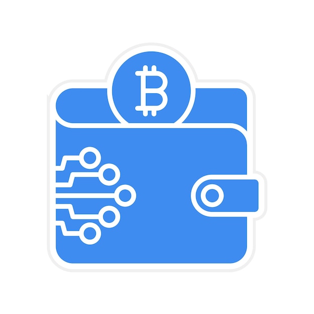 Imagen vectorial del icono de la billetera digital Se puede utilizar para la criptomoneda